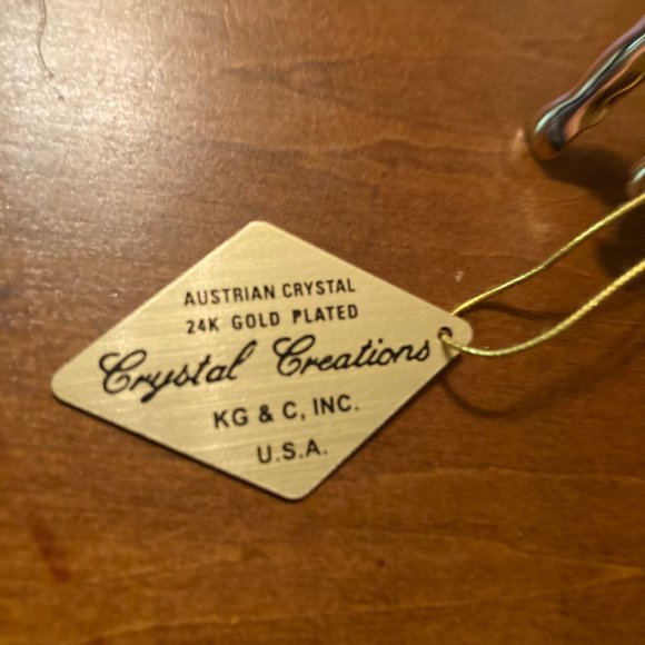 CRYSTAL CREATIONS 24K GOLD PLATED ANGEL HANGER NEW - Picture 3 of 4